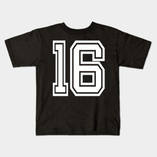 Numbers 16 for a sports team, group, or community Kids T-Shirt